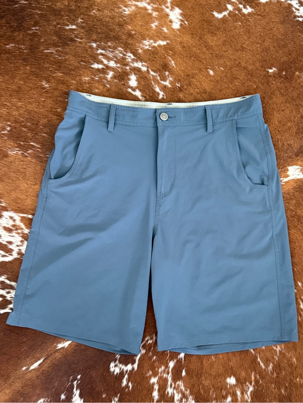 Free Fly Apparel Slate Blue Flat-Front Men's Shorts 34